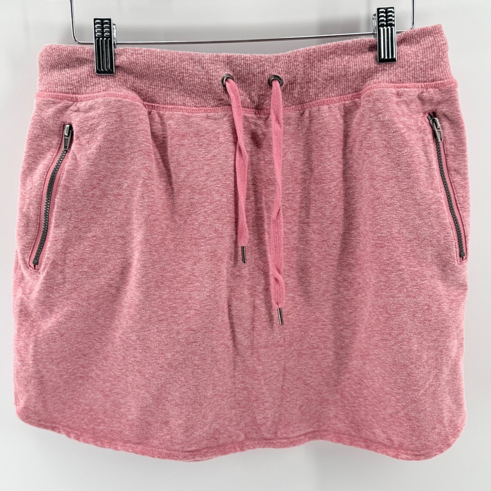 Green Tea M Skort Brick Red Heathered Zip Pockets Athletic Skirt Golf Tennis